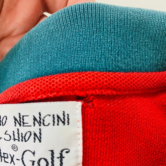 Vintage Sergio Nencini Polo Shirt Mens Medium Red Gopher Caddy Shack Golf Casual - Picture 8 of 10